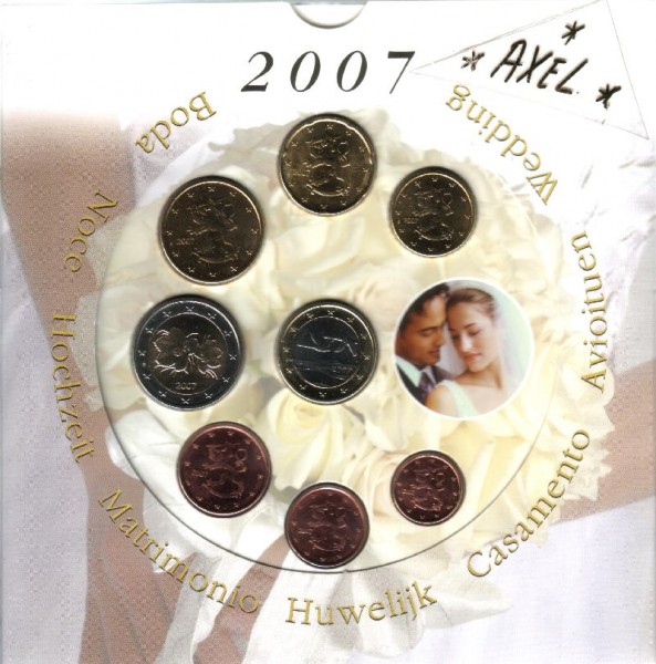 (afbeelding voor) Huwelijksset Finland 2007 BU uitgave De Ruiter